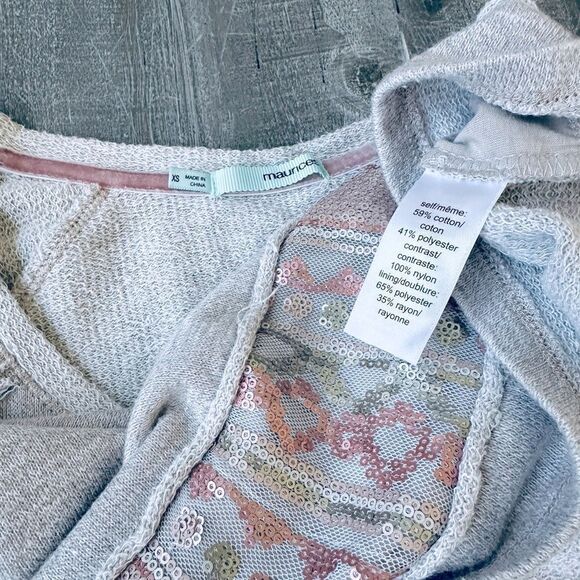 Maurice’s Dusty Pink Sequin Long Sleeve Sweater Top XS - Picture 4 of 5